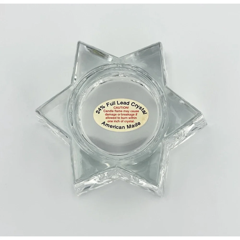 PartyLite Starbright Crystal Candle Holder Votive Tealight Star USA Vintage